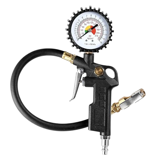 tire inflator with gauge