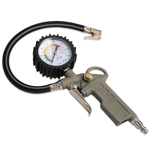 tire inflator with gauge