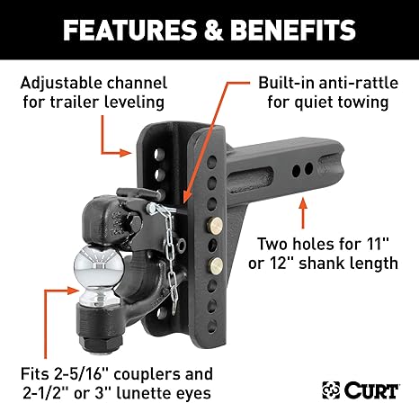 adjustable drop hitch