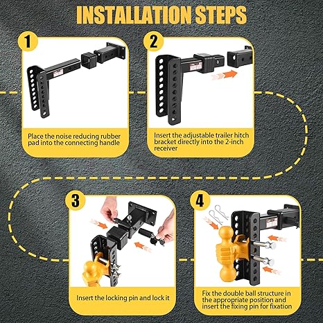 adjustable drop hitches