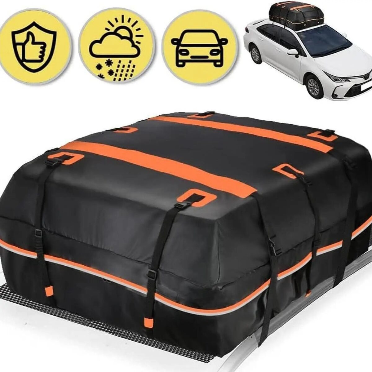 rooftop cargo bag no roof rack