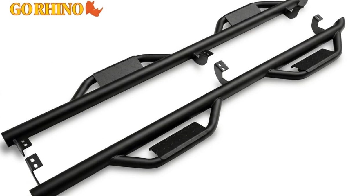Go Rhino N-Fab Black Cab Length Nerf Bars