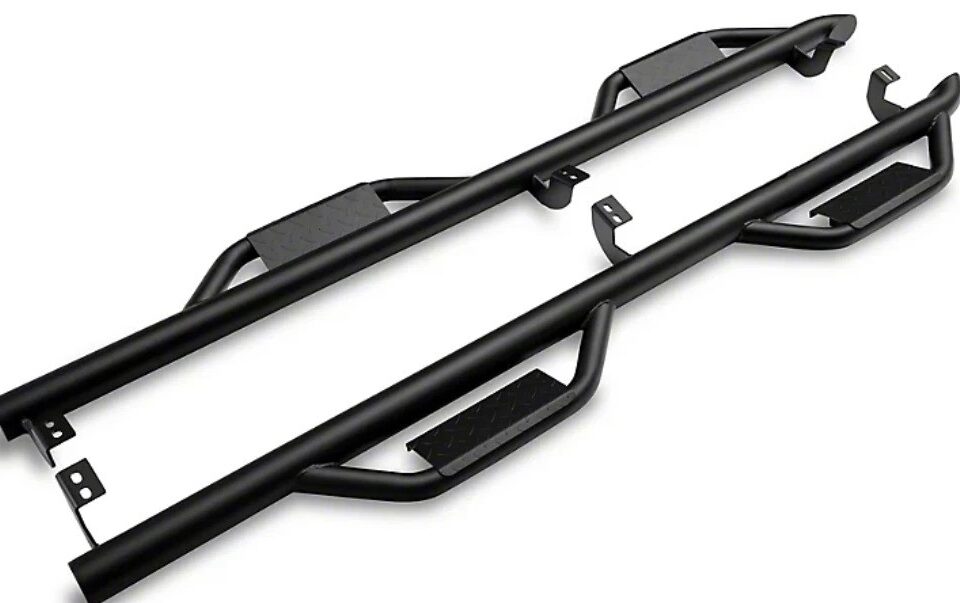 Go Rhino N-Fab Black Cab Length Nerf Bars